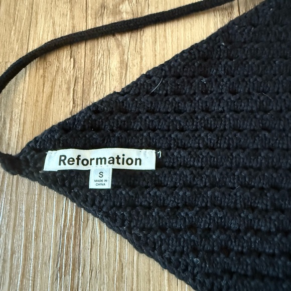 Reformation Black Knit Skirt Set Size Small - Picture 6 of 8